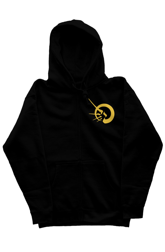 GOLDEN DECOR (EMBROIDERY) (Independent Zip Heavyweight Hoodie)