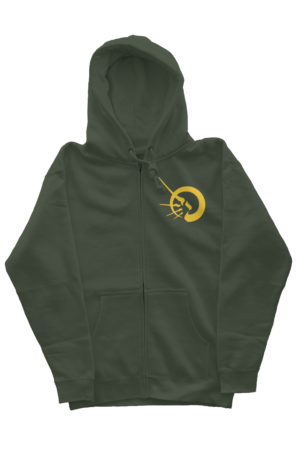 GOLDEN DECOR (EMBROIDERY) (Independent Zip Heavyweight Hoodie)