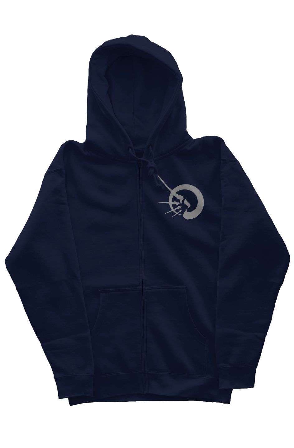 SILVER DECOR (EMBROIDERY) (Independent Zip Heavyweight Hoodie)