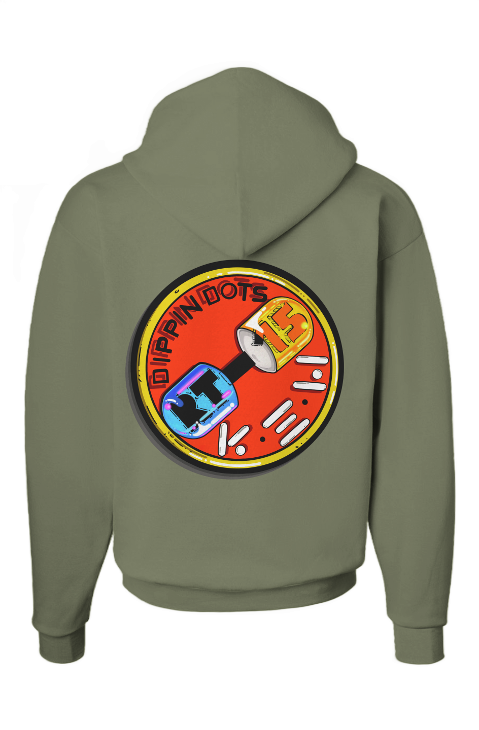 DIPPIN DOTS (PRINT)(WITH ACS EMBROIDERY) (Ecosmart Hooded Sweatshirt)