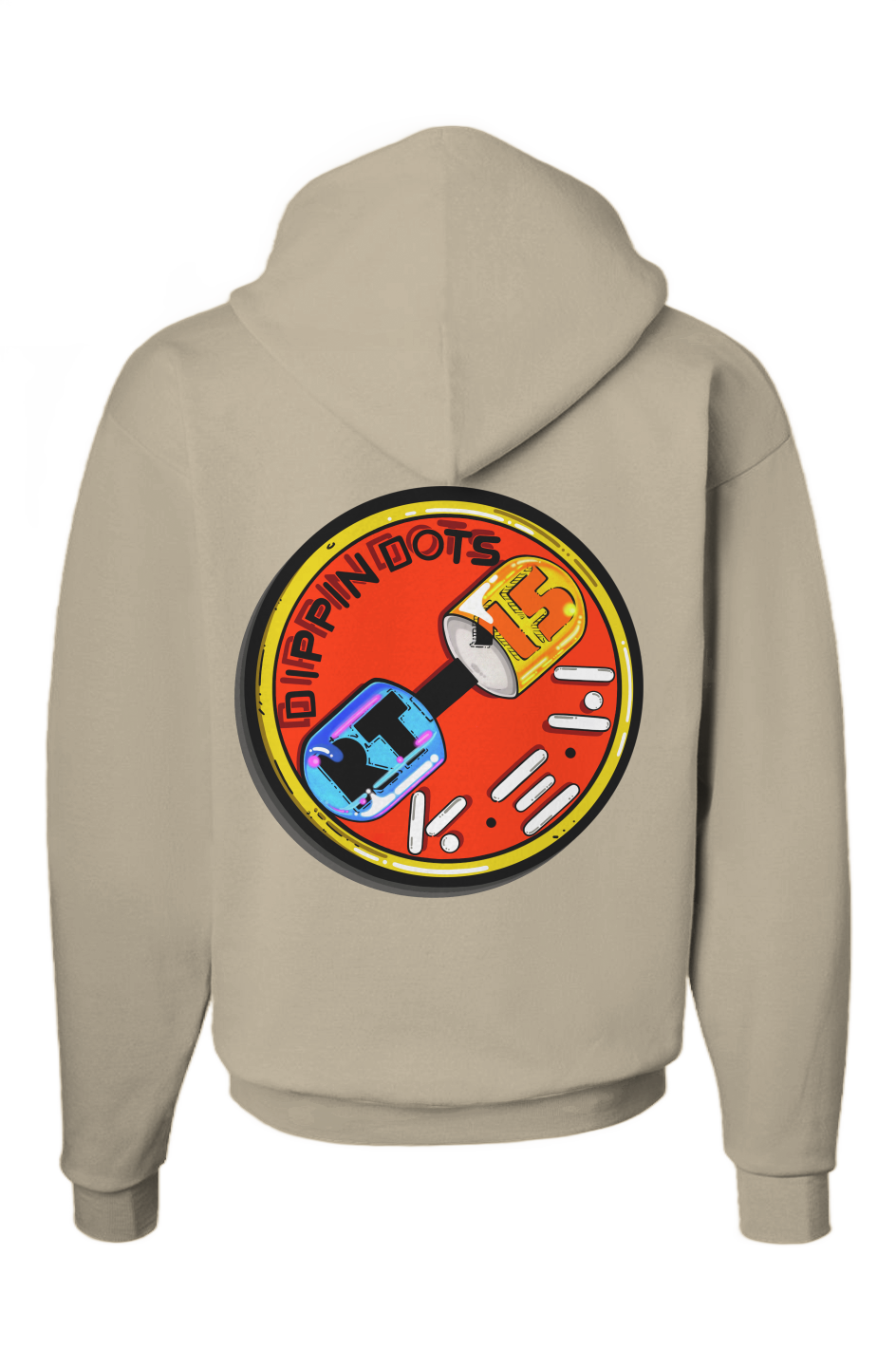 DIPPIN DOTS (PRINT)(WITH ACS EMBROIDERY) (Ecosmart Hooded Sweatshirt)