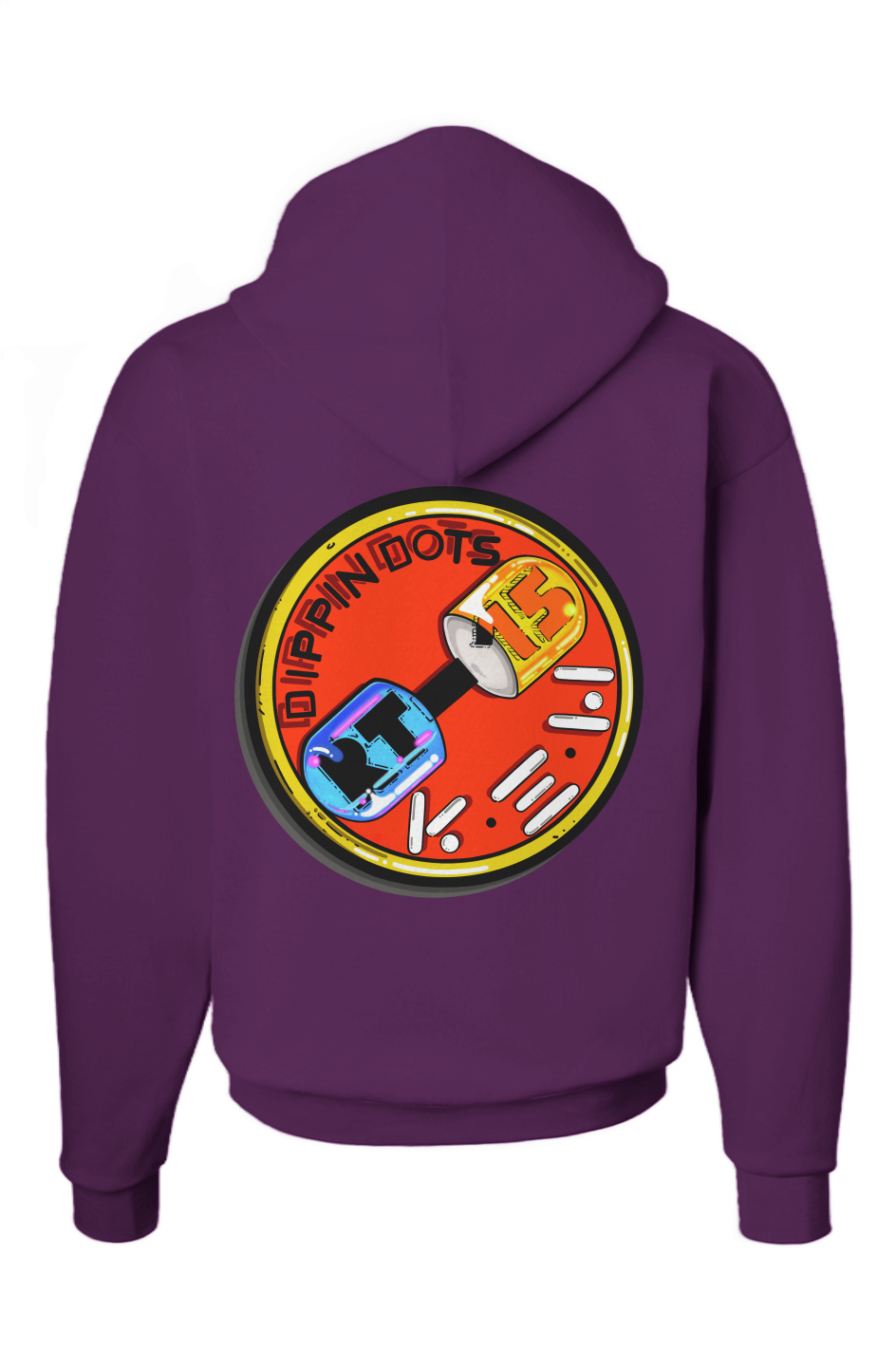 DIPPIN DOTS (PRINT)(WITH ACS EMBROIDERY) (Ecosmart Hooded Sweatshirt)